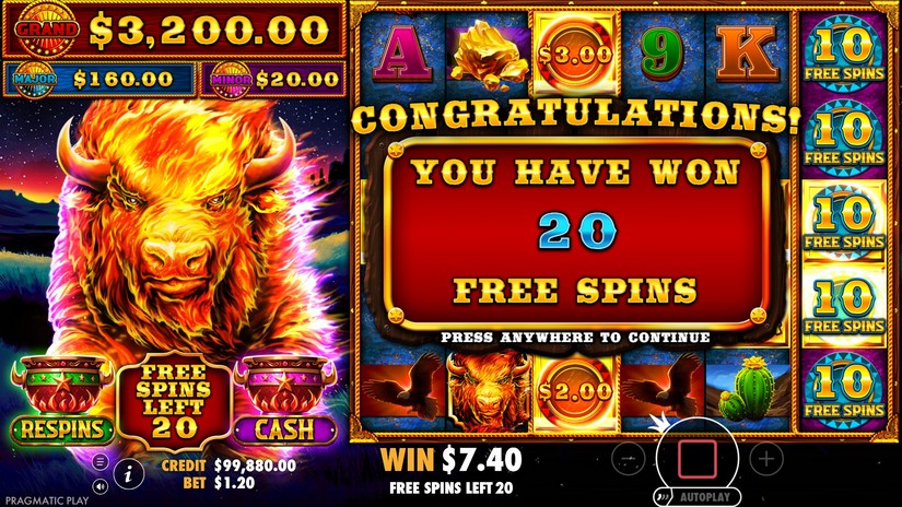Fire Stampede Ultimate slot screen 3