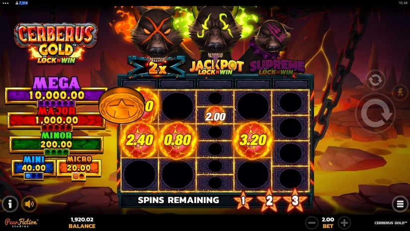 Cerberus Gold slot screen 4