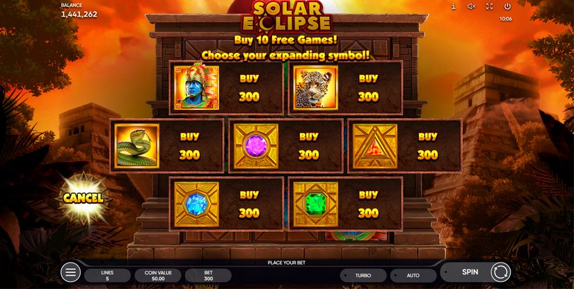Solar Eclipse slot screen 1