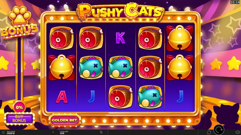 Pushy Cats slot screen 1