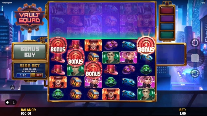 Vault Squad slot screen 2