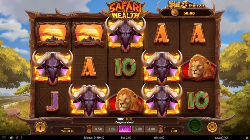 Safari of Wealth slot screen 4