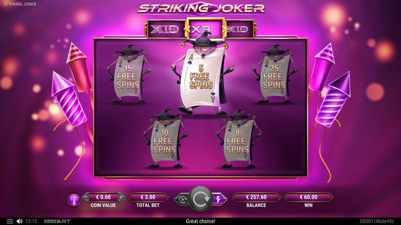 Striking Joker slot screen 5
