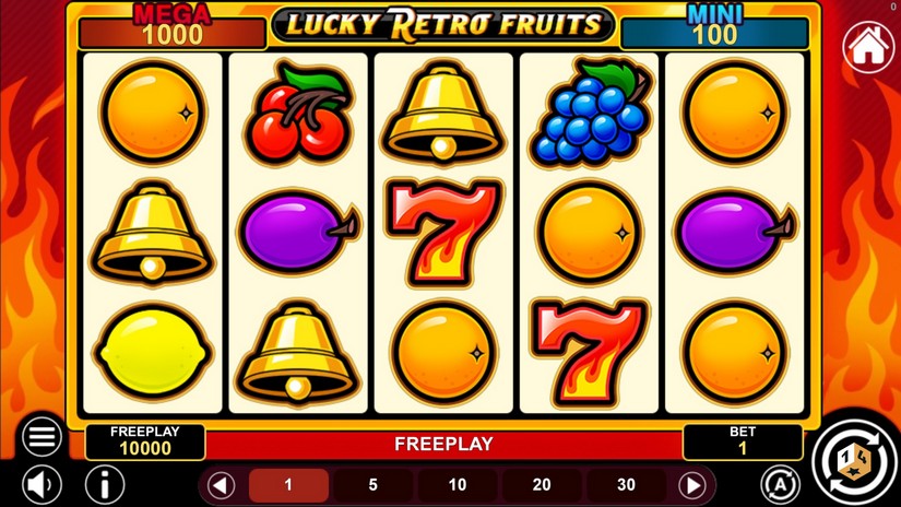 Lucky Retro Fruits Hold And Win slot screen 1