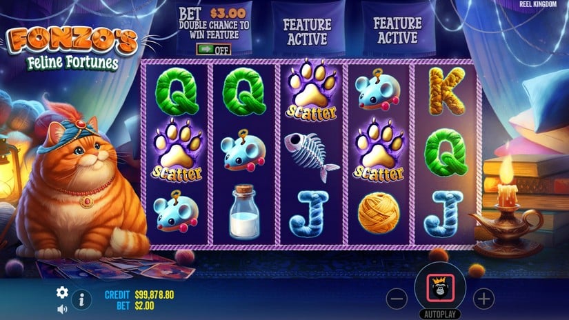 Fonzo’s Feline Fortune’s slot screen 4