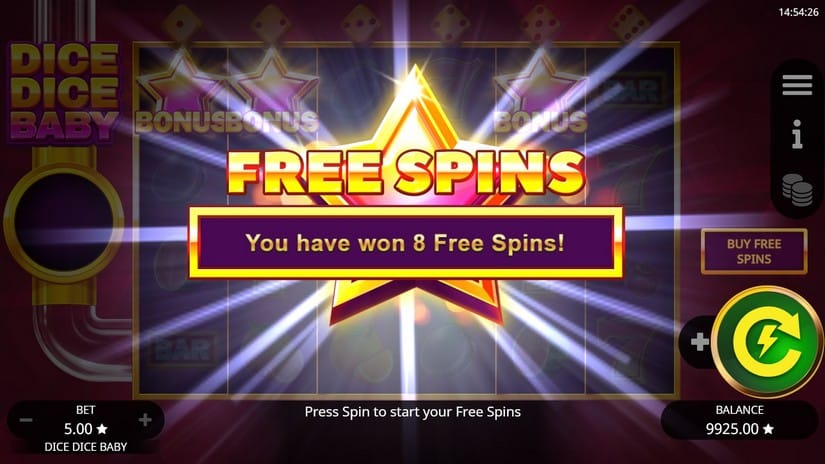 Dice Dice Baby slot screen 3