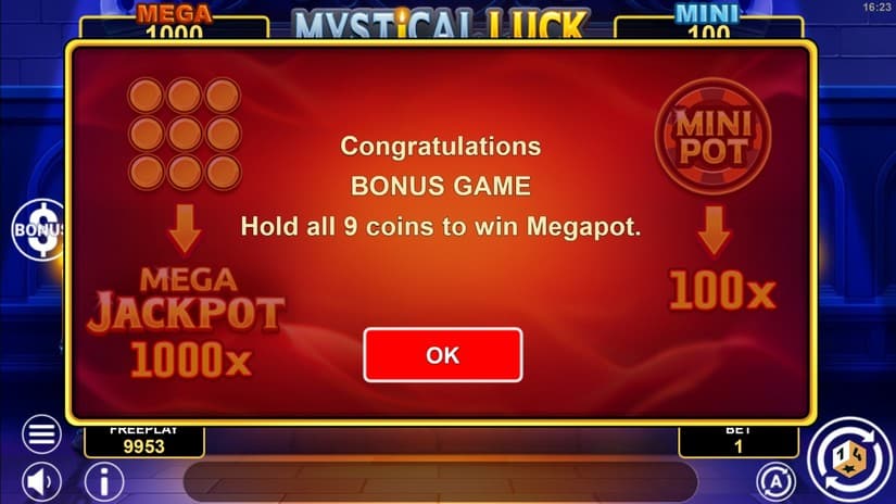 Mystical Luck Hold And Win slot screen 3