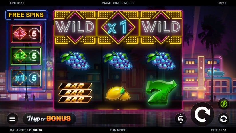 Miami Bonus Wheel slot screen 1