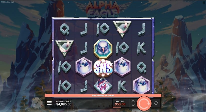 Alpha Eagle slot screen 2