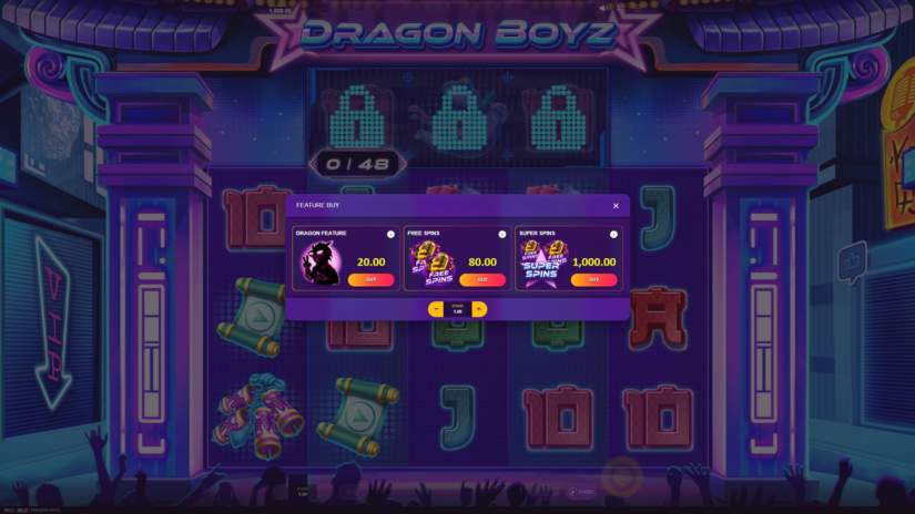 Dragon Boyz slot screen 2