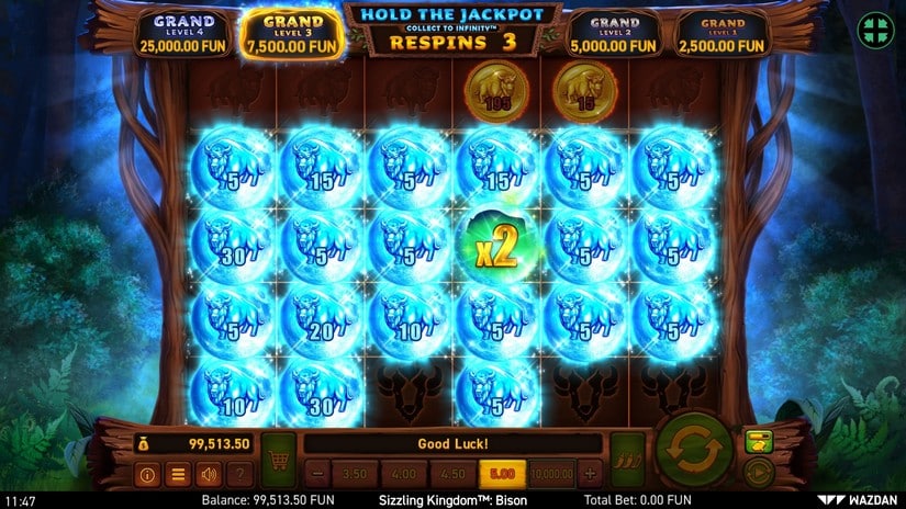 Sizzling Kingdom™: Bison slot screen 3