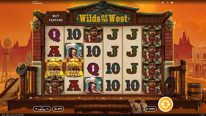 Wilds of the West slot screen 1