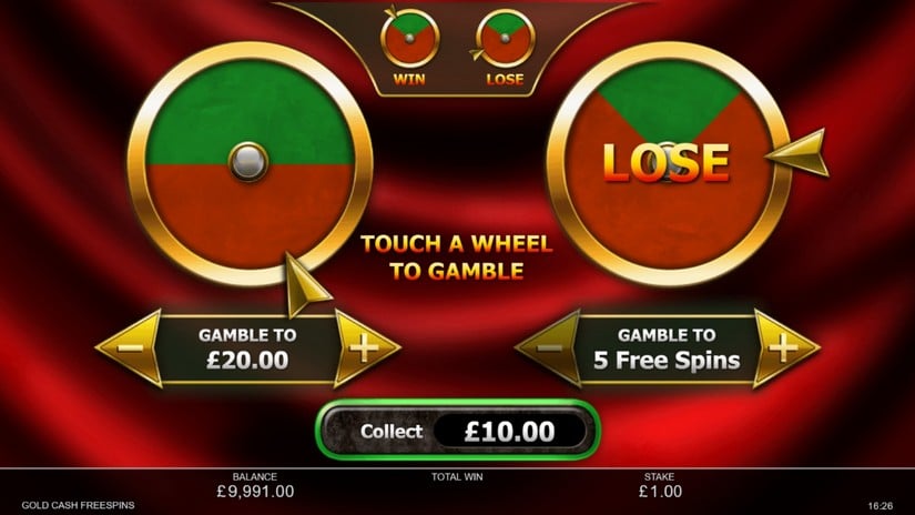 Gold Cash Free Spins slot screen 3