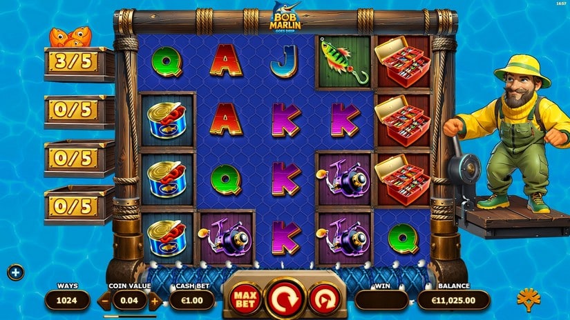 Bob Marlin Goes Deep slot screen 1