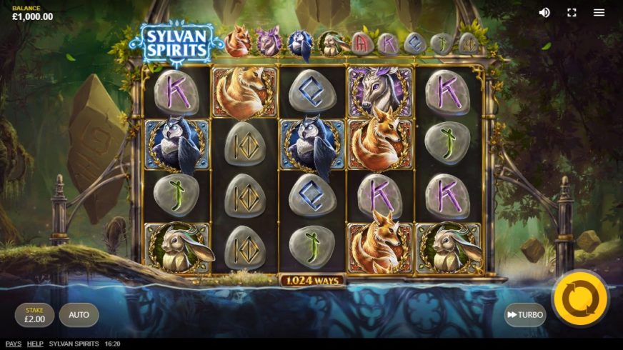 Sylvan Spirits slot screen 1