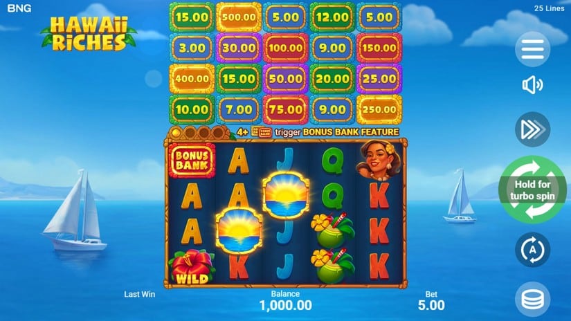 Hawaii Riches slot screen 1