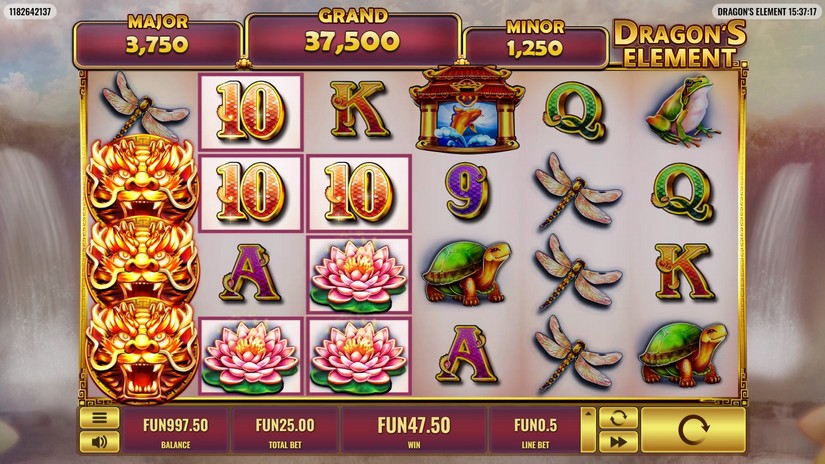 Dragon’s Element slot screen 2