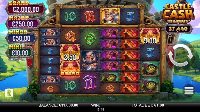 Castle Cash Megaways slot screen 1