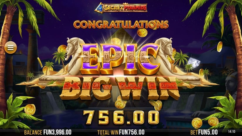 4 Secret Pyramids slot screen 8