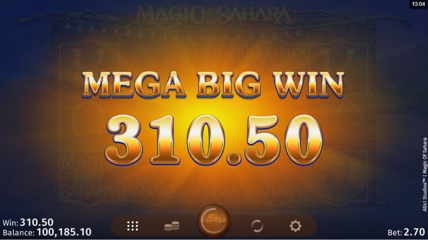 Magic of Sahara slot screen 3