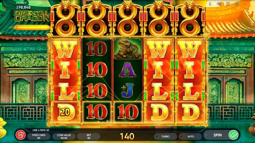 Oriental Dragon slot screen 4