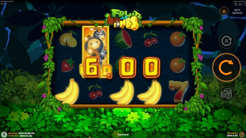 Fruits and Bombs slot screen 3