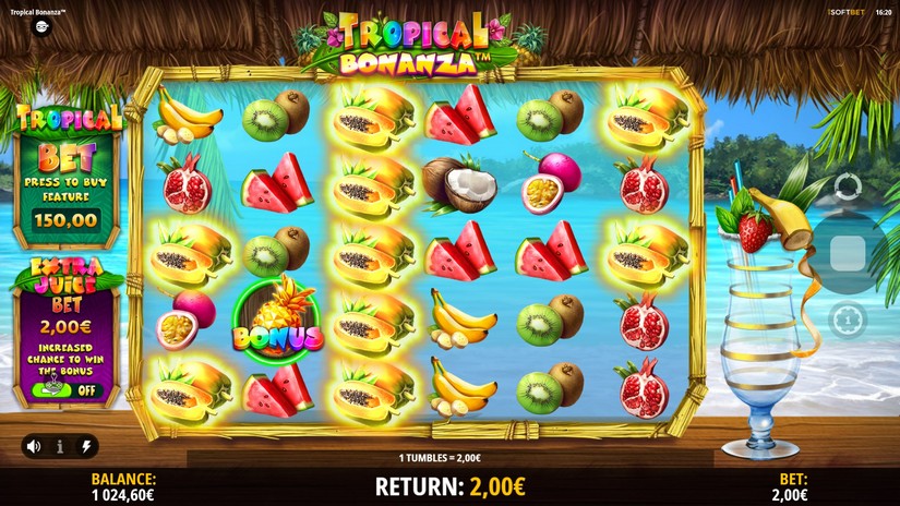 Tropical Bonanza slot screen 5