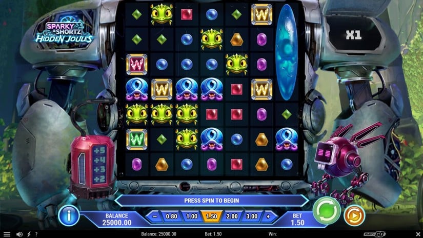 Sparky and Shortz Hidden Joules slot screen 1