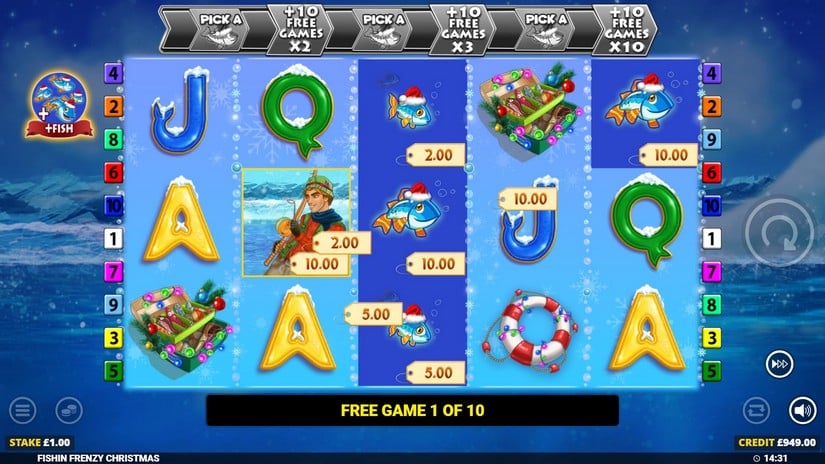 Fishin’ Frenzy Christmas slot screen 5