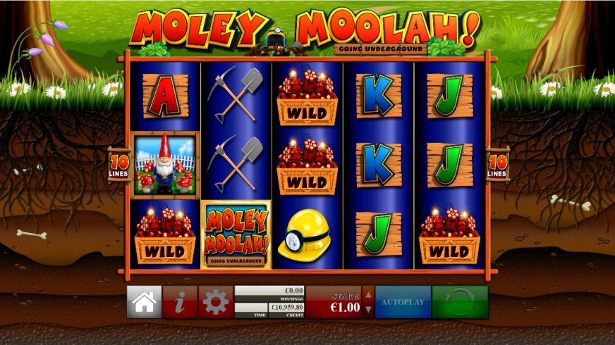 Moley Moolah slot screen 2