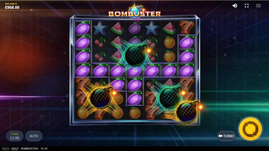 Bombuster slot screen 2