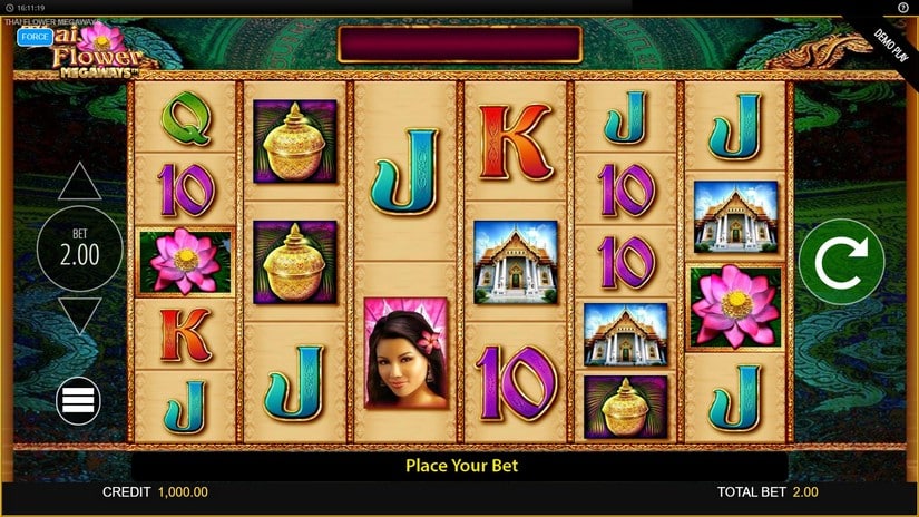 Thai Flower Megaways slot screen 1
