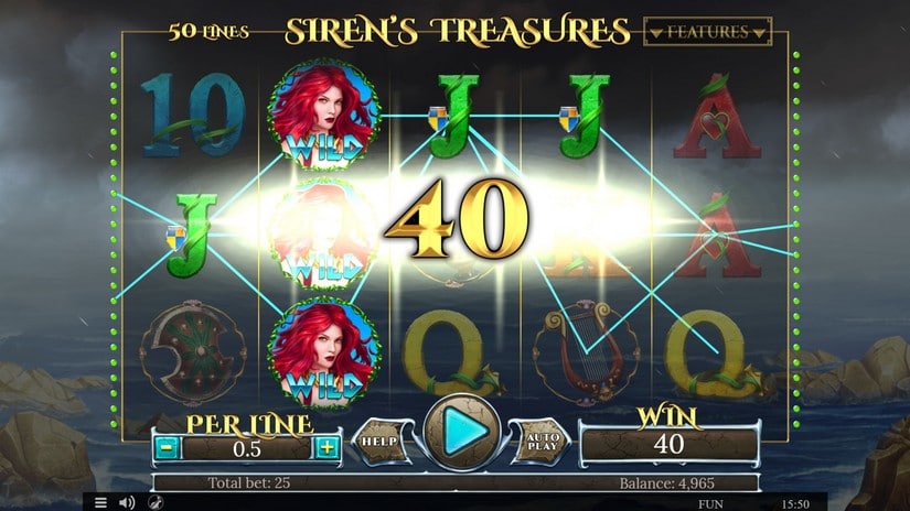 Sirens Treasures slot screen 2