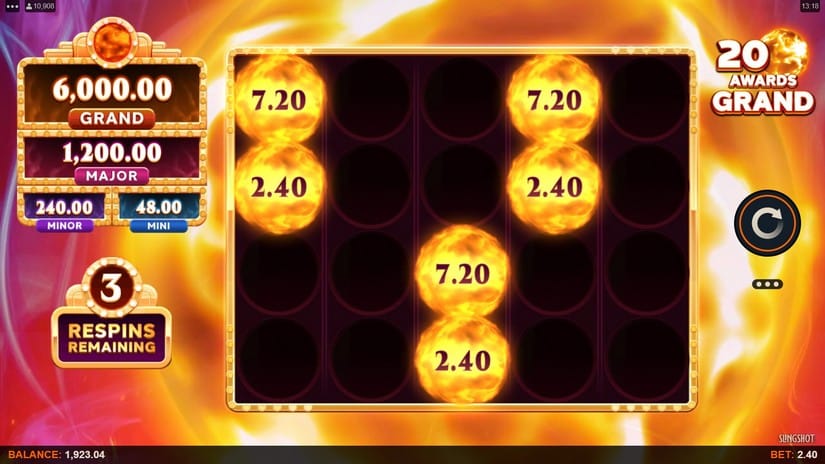Links of Fire slot screen 4