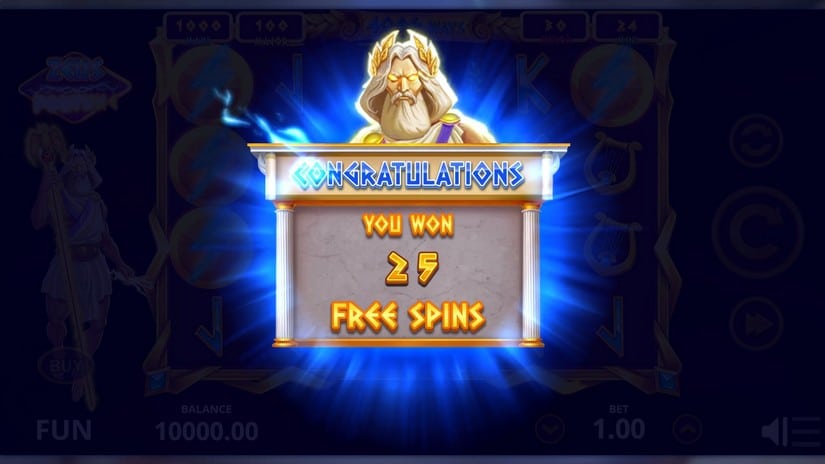 Zeus Fortune slot screen 2