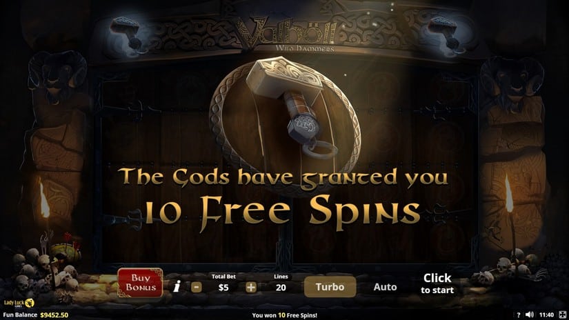 Valholl: Wild Hammers slot screen 5