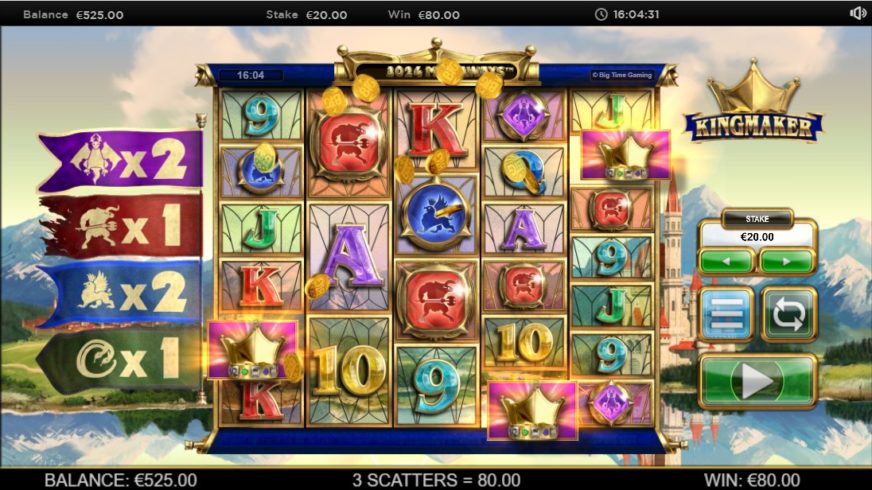 Kingmaker slot screen 3