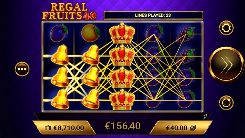 Regal Fruits 40 slot screen 4
