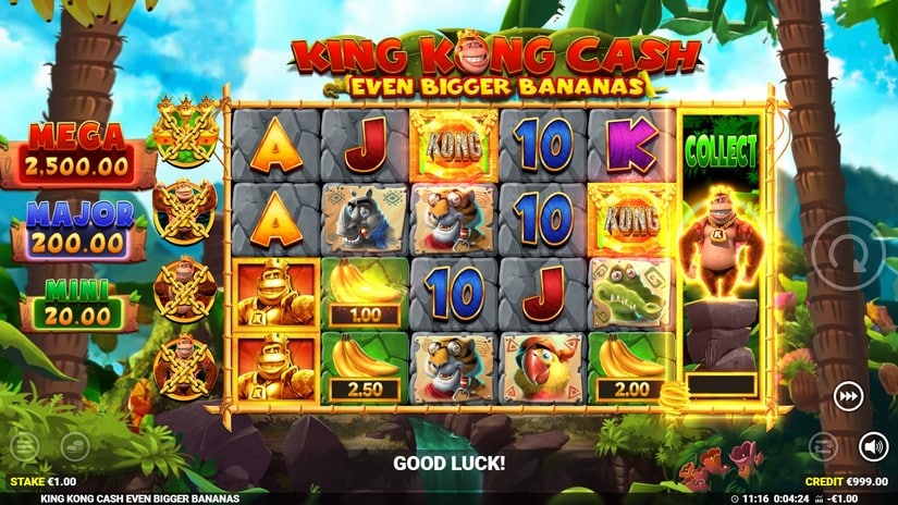 King Kong Cash Even Bigger Bananas slot screen 2