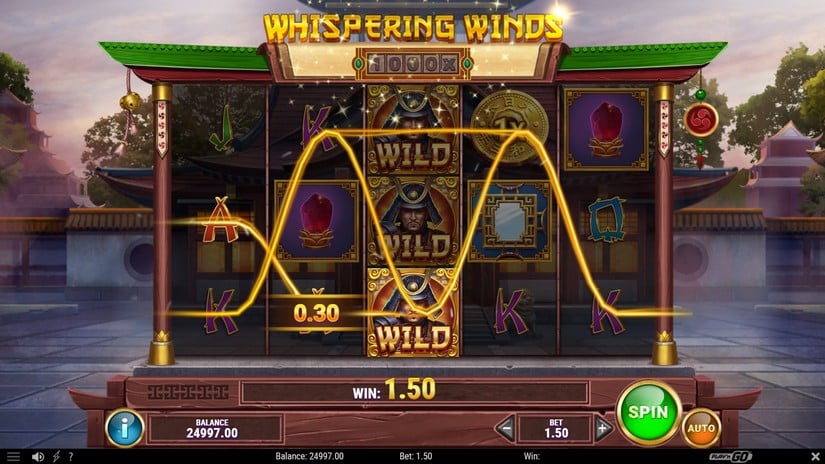 Whispering Winds slot screen 2