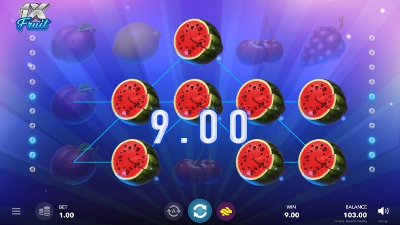 1X Fruits slot screen 2