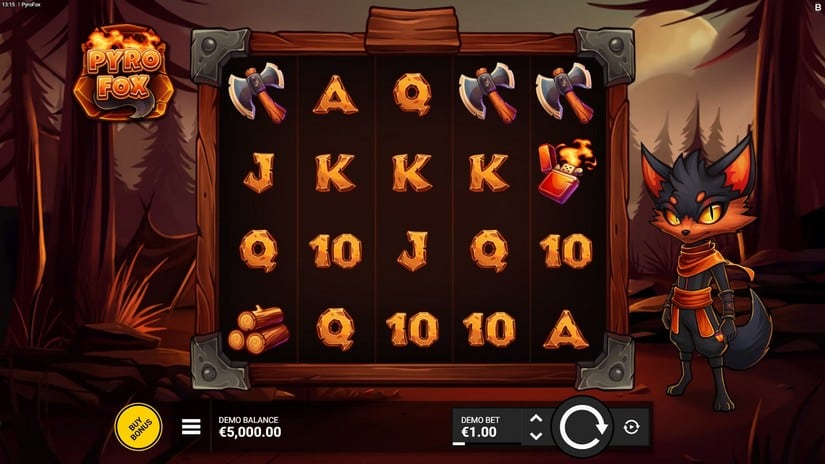 Pyrofox slot screen 1