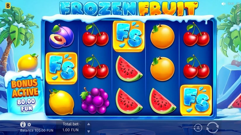 Frozen Fruit slot screen 2