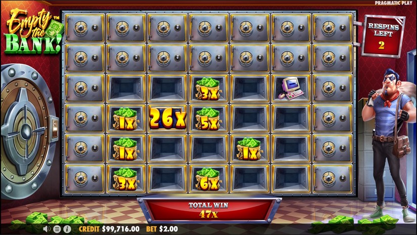 Empty the Bank slot screen 4