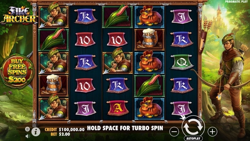 Fire Archer slot screen 1