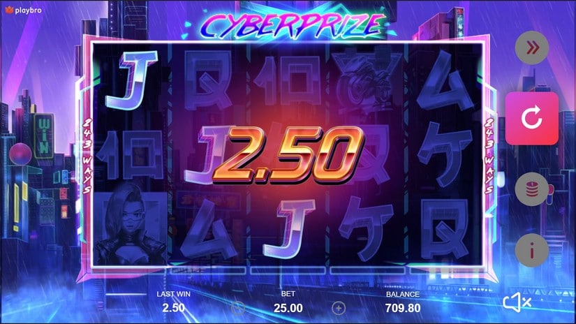 Cyberprize slot screen 3