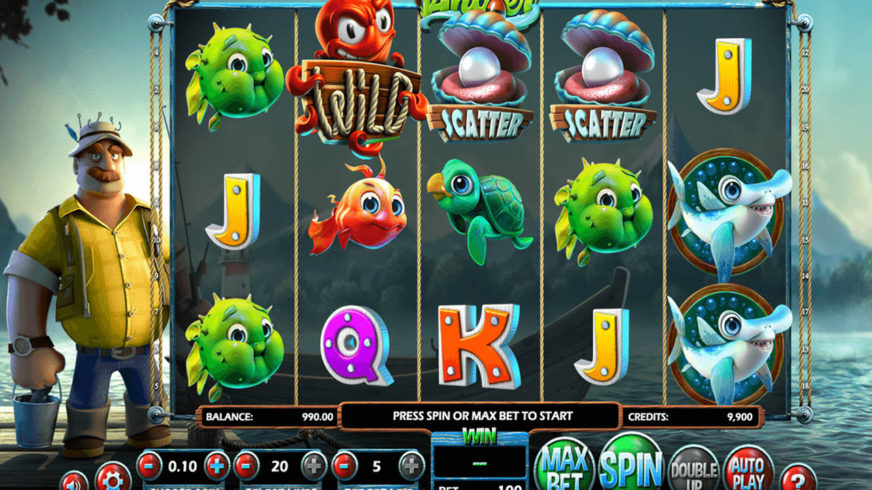 The Angler slot screen 1