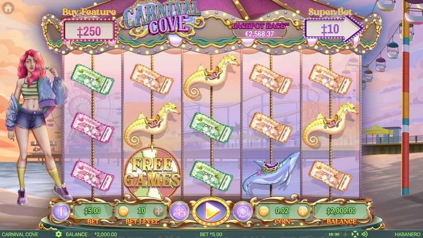 Carnival Cove slot screen 1