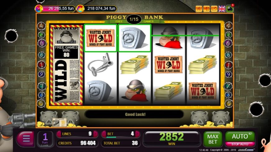 Piggy Bank slot screen 3