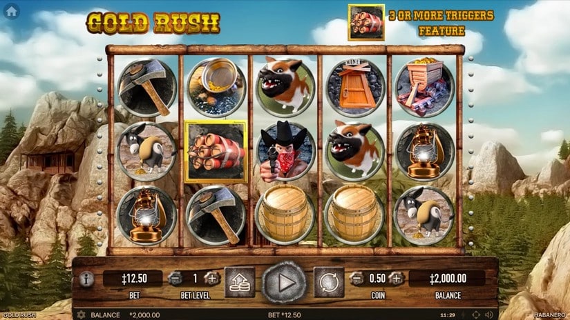 Gold Rush slot screen 1